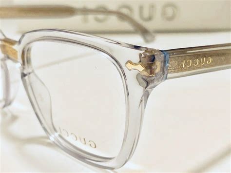 gold gucci glasses transparent|clear Gucci glasses for women.